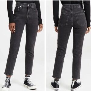 MADEWELL The Perfect Vintage Denim High Rise Black Jeans